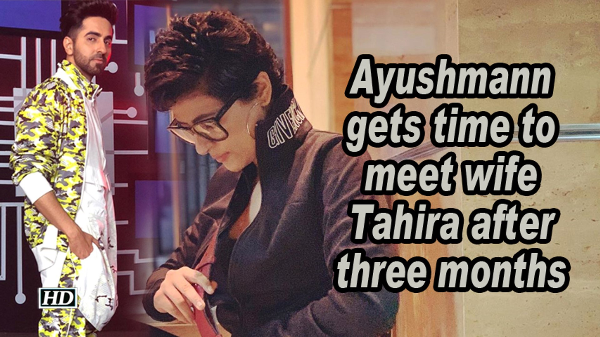 ⁣Ayushmann gets time to meet wife Tahira after three months