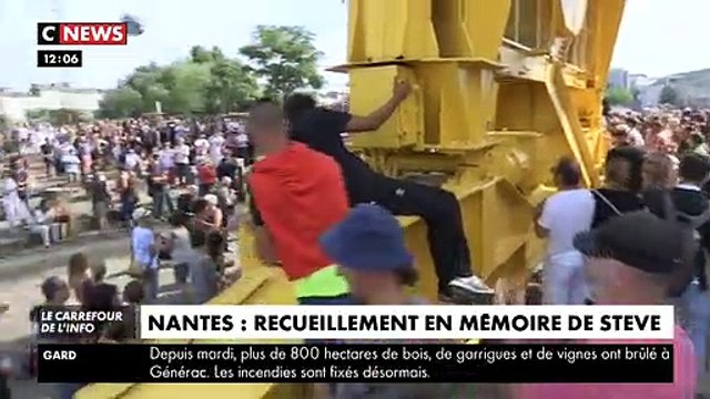 Regardez les images du premier rassemblement qui s’est déroulé ce matin dans le calme sur l’île de Nantes en hommage à Steve - VIDEO