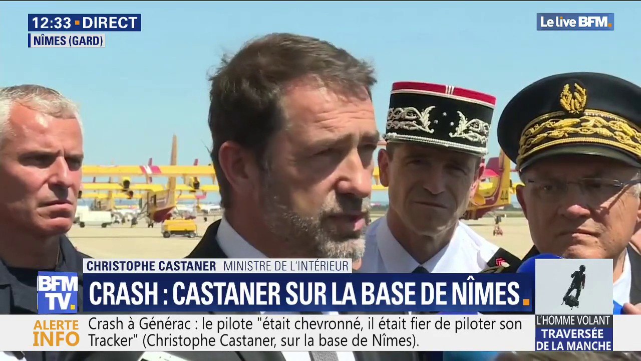 Christophe Castaner sur le crash à Générac: le pilote "était un pilote expérimenté (...) il était fier de piloter son Tracker"