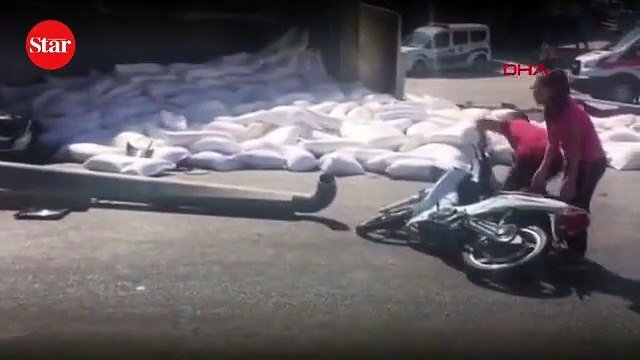 Freni boşalan kamyon dehşet saçtı!; İşte o anlar...