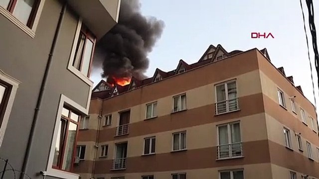 Şişli güne alevlerle uyandı, çatı katı alev alev yandı