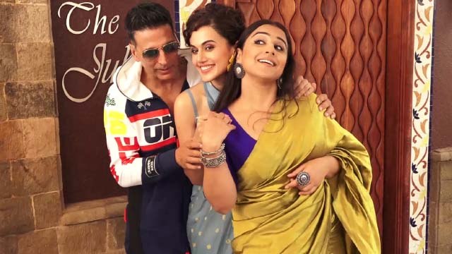 Akshay Kumar,Taapsee Pannu & Vidya Balan kick start Mission Mangal promotions;Watch video |FilmiBeat