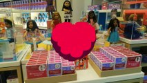 Little Mia playing with American Girl Dolls in fancy boutique and exploring shop