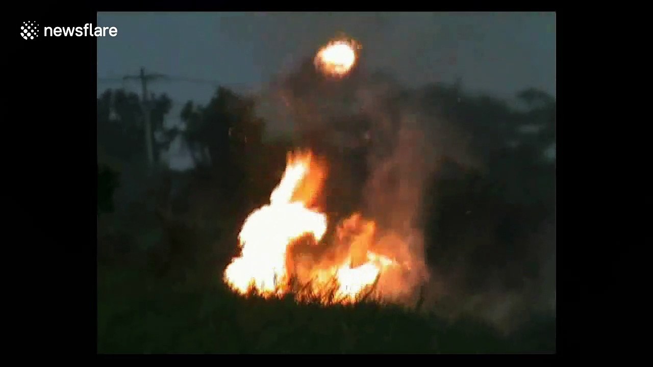 Fires occur during the dry season in Indonesia