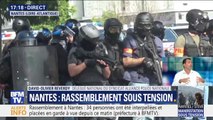 Nantes: les policiers tentent de faire reculer les manifestants en utilisant des gaz lacrymogènes