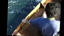 Une baleine menace de renverser un bateau de pecheurs
