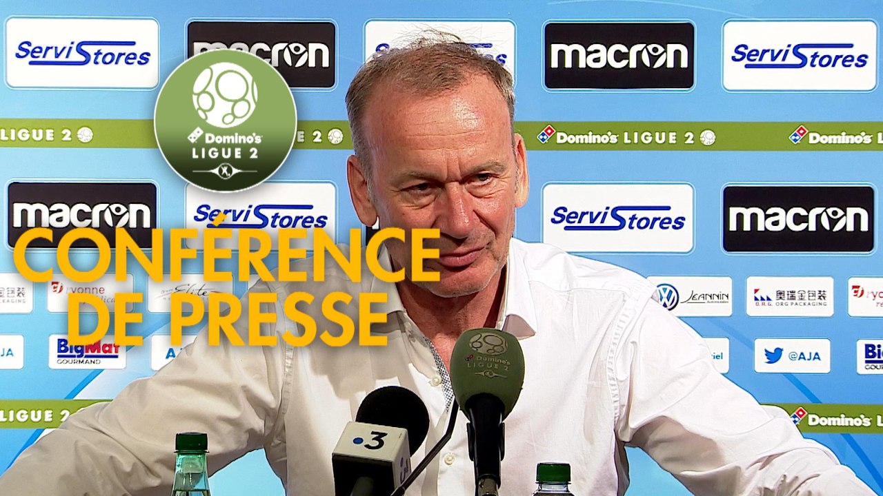 Conférence de presse AJ Auxerre - Le Mans FC (2-0) : Jean-Marc FURLAN (AJA) - Richard DEZIRE (LEMANS) - 2019/2020
