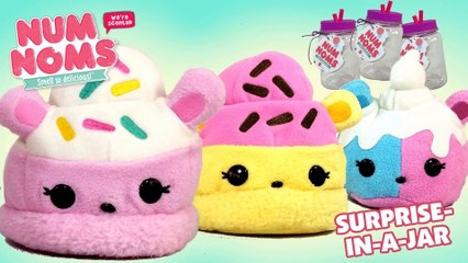 Num Noms Surprise in a Jar Plush Toys Connie Confetti Billy Banana Candie Puffs Unboxing || KTB