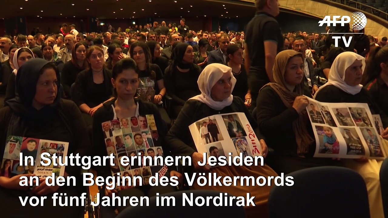 Jesiden erinnern in Stuttgart an IS-Genozid