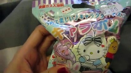 ASMR Sanrio Japanese Bath bomb demo