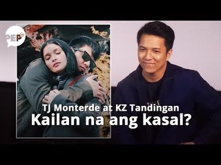 TJ Monterde, nakagawa ng kanta dahil sa wedding questions sa kanila ni KZ Tandingan
