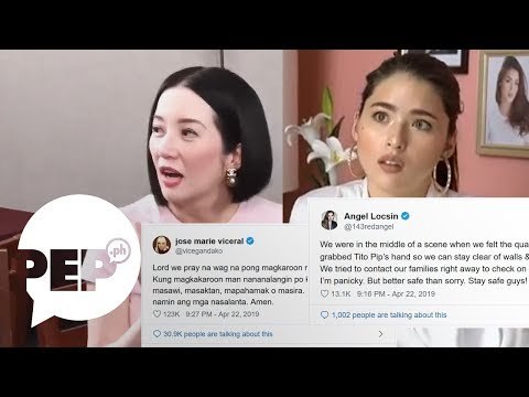 Celebrities' shookt reactions to earthquake | PEP Specials