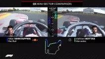 Verstappen And Bottas Qualifying Laps Compared | 2019 Hungarian Grand Prix