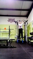 Nine chin ups. One of three sets.