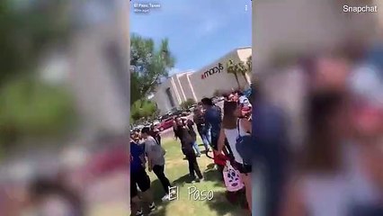 People are seen evacuating Texas mall after reports of active shooter