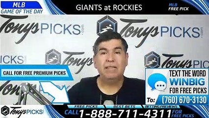 Giants Rockies MLB Pick 8/4/2019