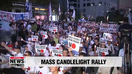 Candlelight rally held in Seoul to protest Japan’s whitelist decision