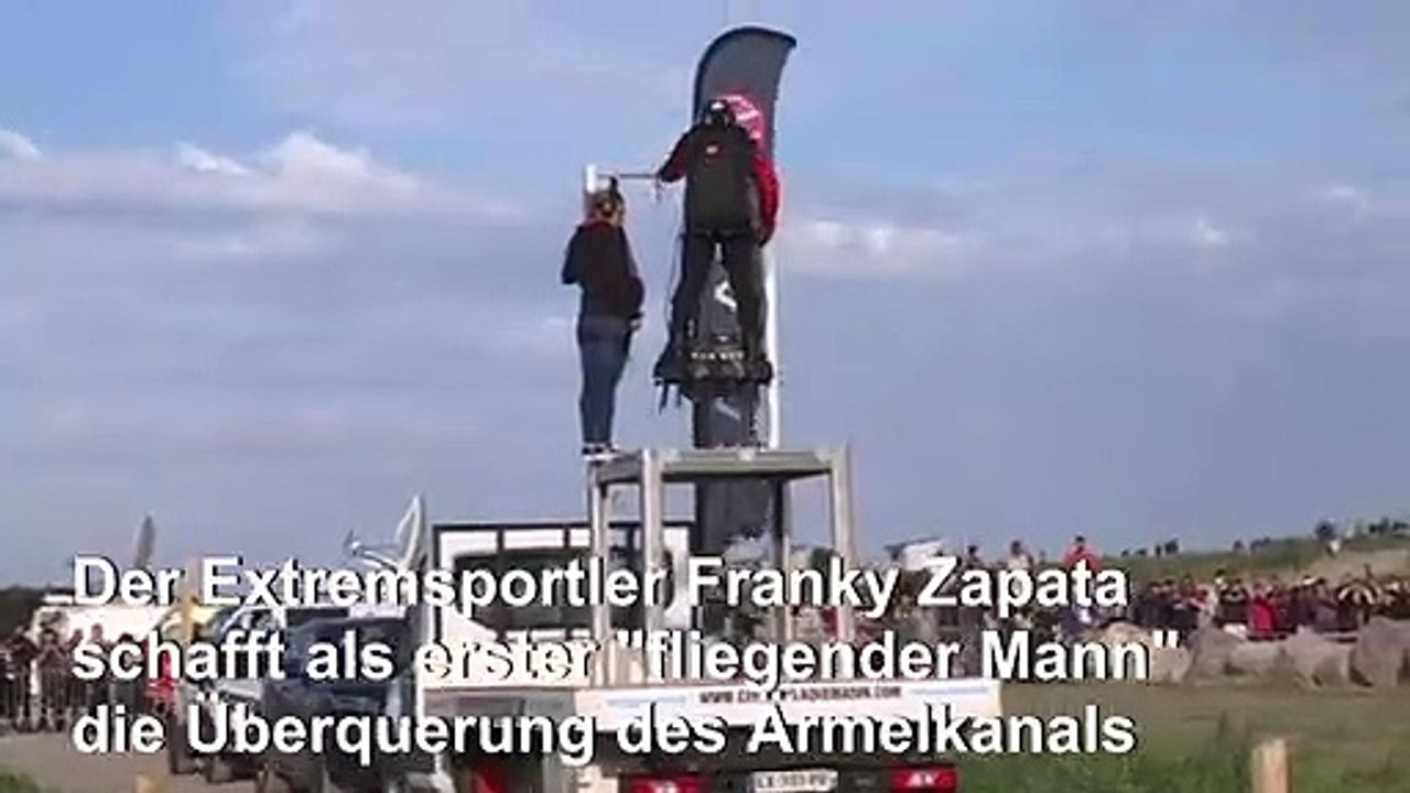 'Fliegender Mann' Franky Zapata überquert den Ärmelkanal