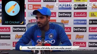 Pitch was bit sticky as it was under covers - Bhuvneshwar Kumar | IND | WI Vs IND | Indian Cricket Team
