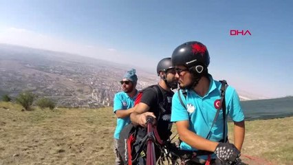 KAYSERİ'DE YAMAÇ PARAŞÜTÜNDE TIRAŞ
