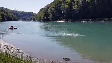 Valserhône: le nageur de l’extrême Lilian Eymeric vient de passer