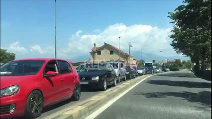 Report TV - Fundjava, trafik i rënduar në dalje të Shkodrës