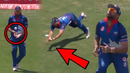 Global T20 | Yuvaraj singh catch |  38 வயசில அசத்தல் கேட்ச் பிடித்த யுவராஜ்