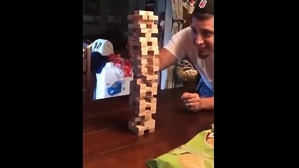 It's Ok To Cheat At Jenga When You Do It Like This Man