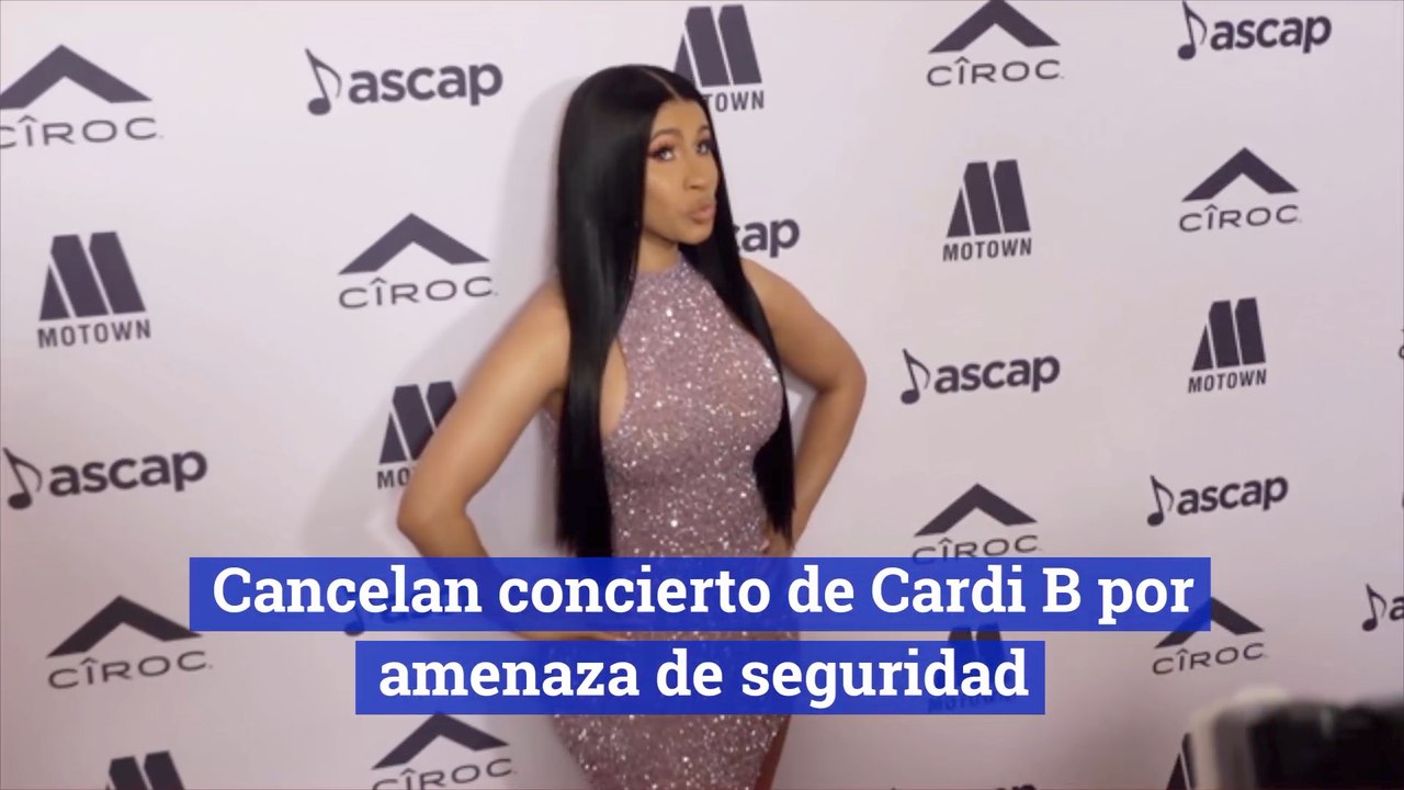 Cancelan concierto de Cardi B por amenaza de seguridad