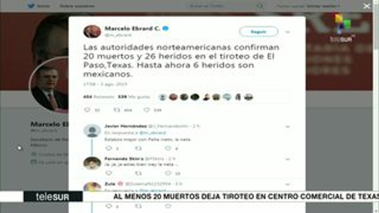 teleSUR Noticias: AMLO expresa condolencias tras tiroteo en Texas