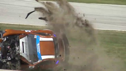 IMSA Road America 2019 FP Piscitell Big Crash Rolls Amateur