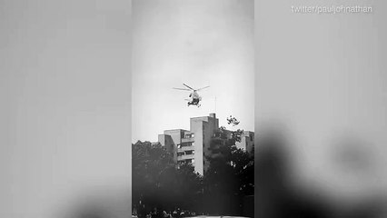 Air ambulance lands outside Tate Modern after its put on 'lockdown'