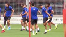 Ultimo entrenamiento del Athletic antes de jugar este miércoles ante la Roma
