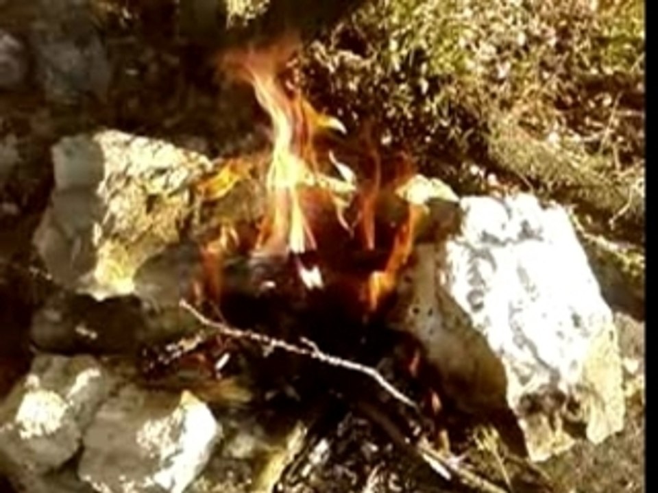 Feu qui fais des flamme bleu et rouge