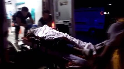 Taklalar atan otomobil hurdaya döndü