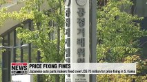 Japanese auto parts makers fined over US$ 76 million for price fixing in S. Korea