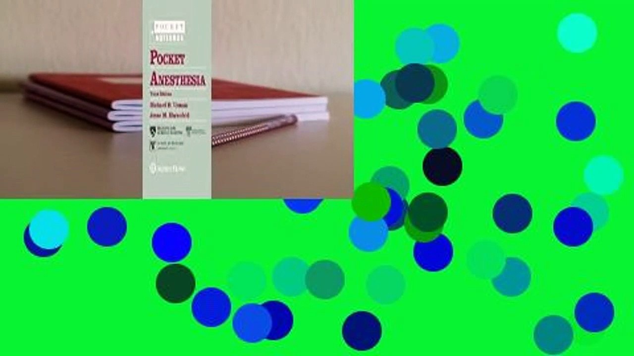 [Read] Pocket Anesthesia  For Kindle