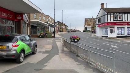 Damage to the Santander in Pudsey, Leeds