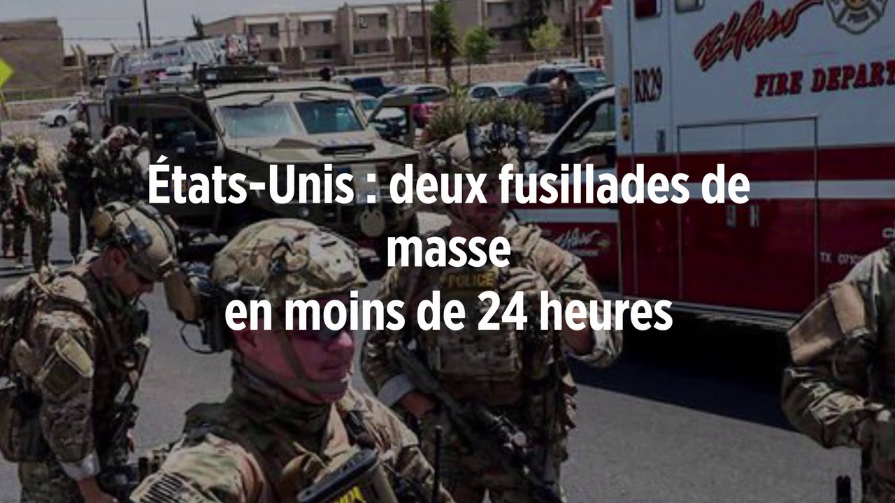 États-Unis : deux fusillades de masse en moins de 24 heures