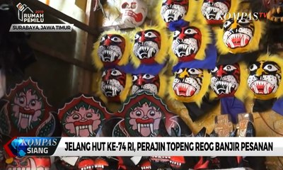 Download Video: Jelang HUT Ke-74 RI, Perajin Topeng Reog Banjir Pesanan