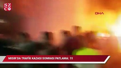 Trafik kazası sonrası patlama 19 ölü, 30 yaralı