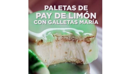 How to make Lemon pie popsicles with Maria cookies.