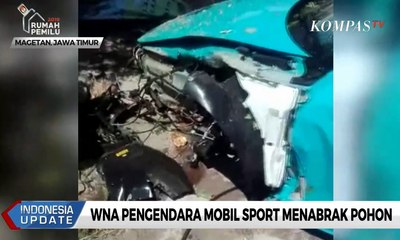 Super Car Porsche Rp 2,3 Miliar Milik WNA Jepang Hancur Tabrak Pohon