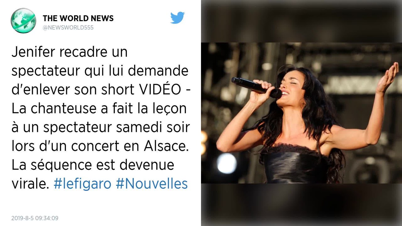 « T'es sérieux, toi ? » : en plein concert, Jenifer recadre un spectateur qui lui demande d’enlever son short.
