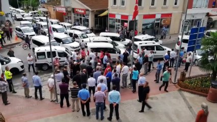 Bafra'da dolmuşçuların hat tepkisi - SAMSUN