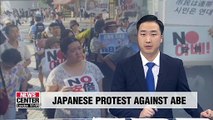 Japanese protesters march against Abe in Tokyo