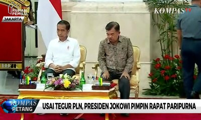 Usai Tegur PLN, Jokowi Pimpin Rapat Paripurna