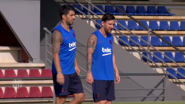 Caras nuevas en el entrenamiento del Barcelona