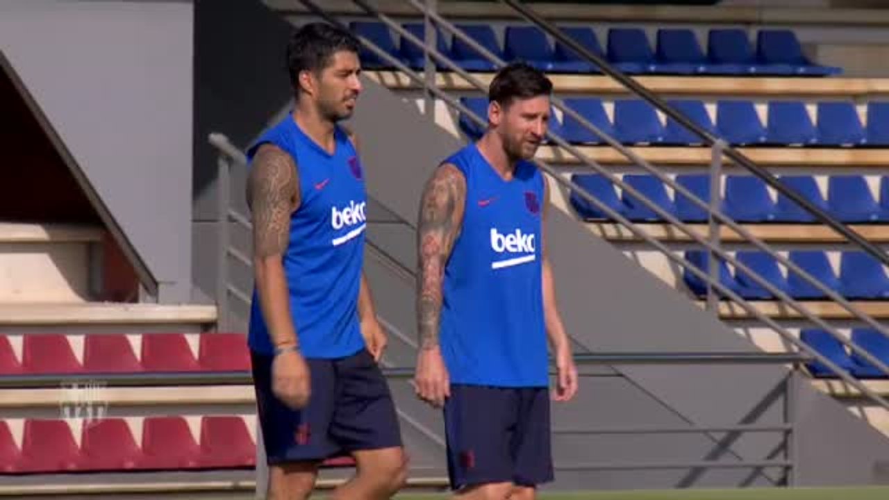 Caras nuevas en el entrenamiento del Barcelona
