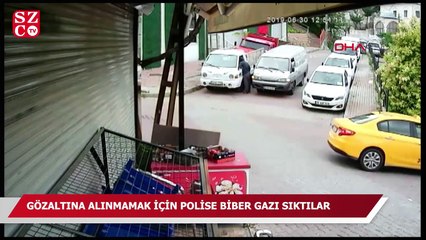 Download Video: Gözaltına alınmamak için polise biber gazı sıktılar